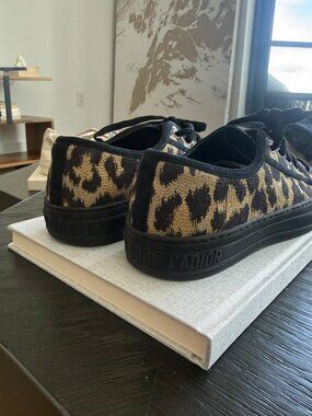 Christian Dior Walk'N'Dior Sneakers Leopard Mizza Canvas EU 39